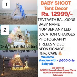 Boho Baby Shoot Tent Decoration with Balloons & Photoshoot - GEP-BOHO-TENT-12999