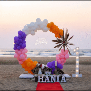 Budget Beach Birthday Ring Decoration with Cake - GEP-RING-ST1-6499
