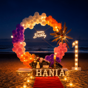 Beach Birthday Ring Decoration with Cake - GEP-RING-ST6-6499
