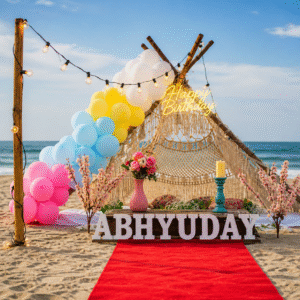Pastel Balloon Teepee Birthday with LED Name - GEP-TEEPEE-ST5-6499