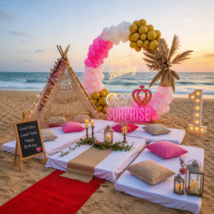 Beach Tent & Balloon Ring Birthday Setup - GEP-TENT-RING-ST1-14499